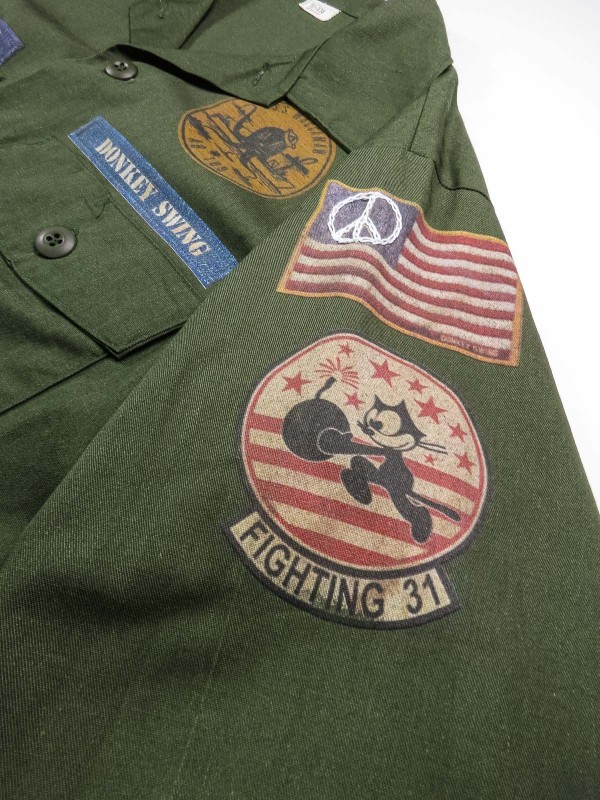 Camicia militare americana con effetto patch